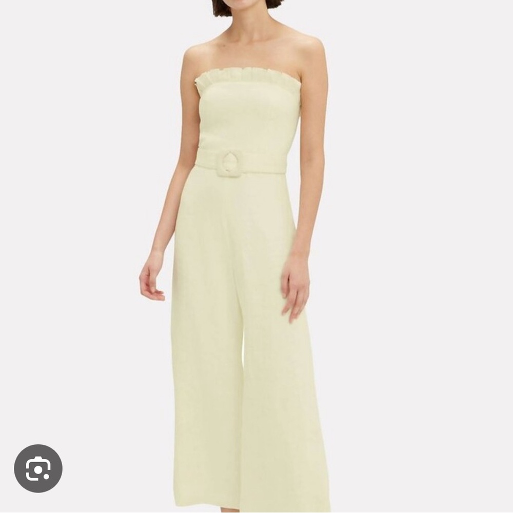 Alexis cream ruffle jumpsuit